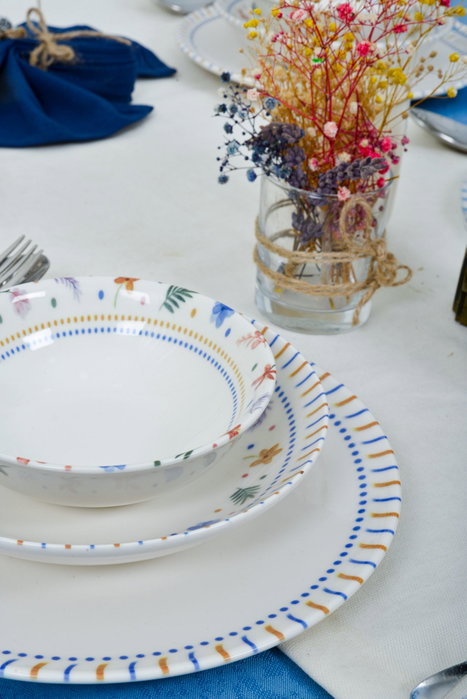 Hermia Juego de Cena Dalya de 18 Piezas Multicolor